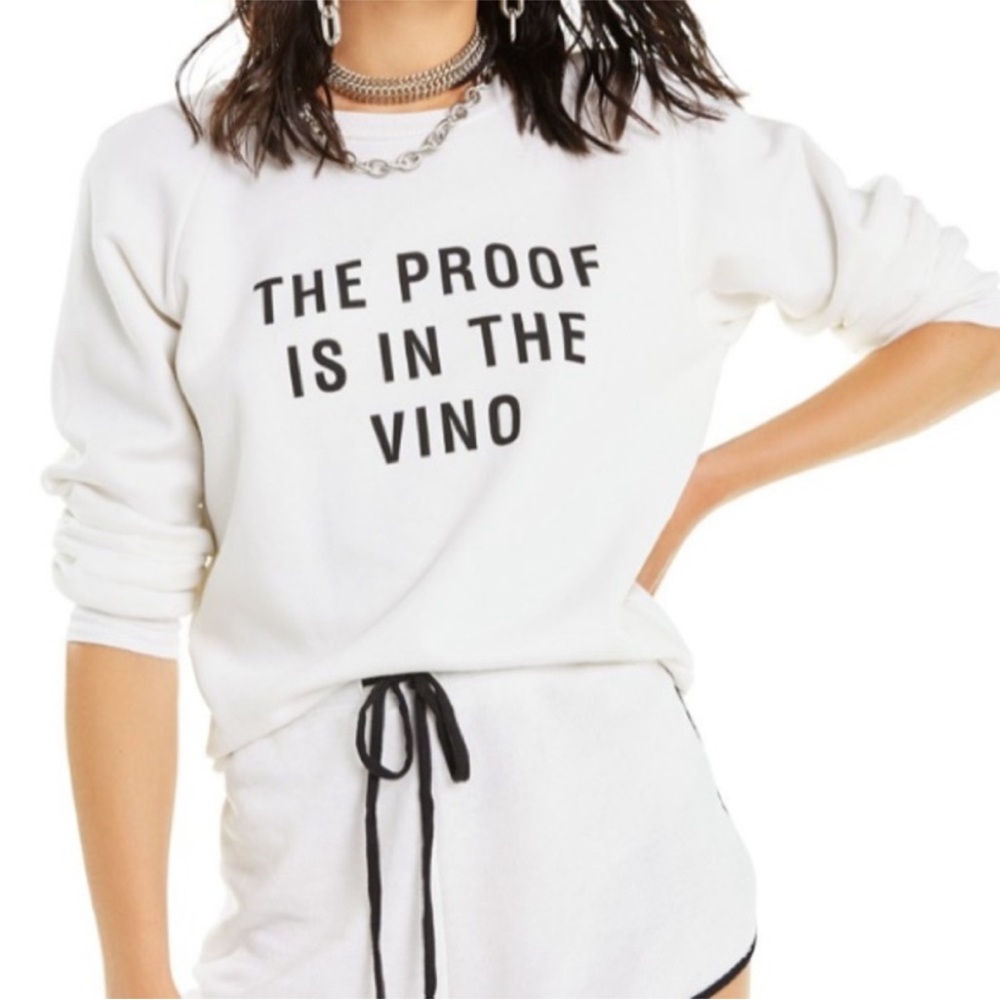 WILDFOX The Proof Is In The Vino Sweatshirt Size Small